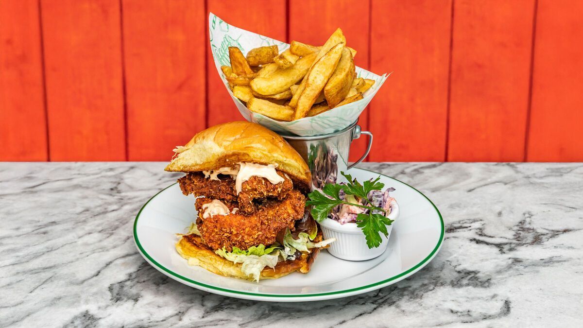 Southern Fried Ranch Chicken Burger & Fries